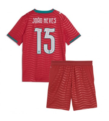 Portugal Joao Neves #15 Hjemmebanetrøje Børn VM 2026 Kortærmet (+ Korte bukser)